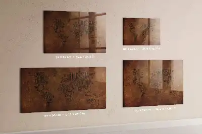 Magnetická tabule na kreslení s motivem mapy světa s názvy zemí