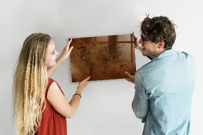 Magnetická tabule na kreslení s motivem mapy světa s názvy zemí