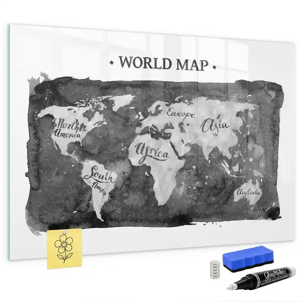 Mapa světa retro magnetická popisovací tabule