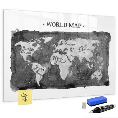 Mapa světa retro magnetická popisovací tabule