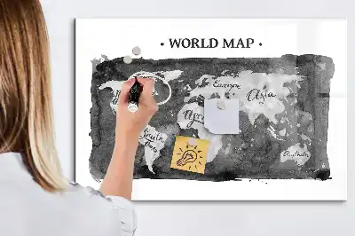 Mapa světa retro magnetická popisovací tabule