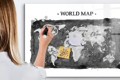 Mapa světa retro magnetická popisovací tabule