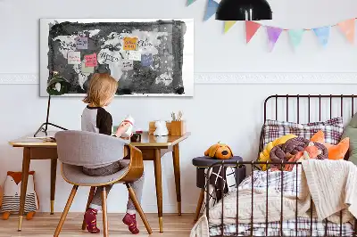 Mapa světa retro magnetická popisovací tabule