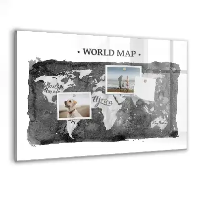 Mapa světa retro magnetická popisovací tabule