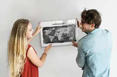 Mapa světa retro magnetická popisovací tabule
