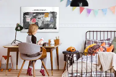 Mapa světa retro magnetická popisovací tabule