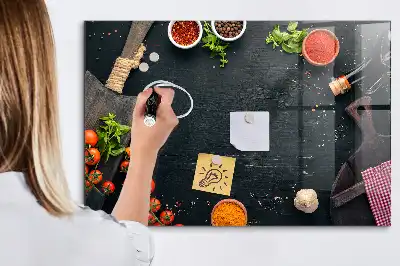 Magnetická tabule na kreslení kuchyňské doplňky