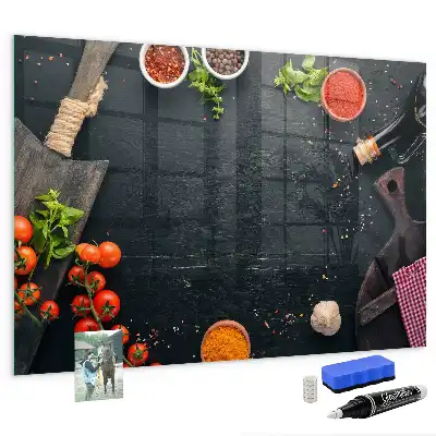 Magnetická tabule na kreslení kuchyňské doplňky