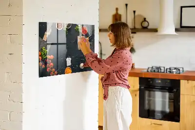 Magnetická tabule na kreslení kuchyňské doplňky