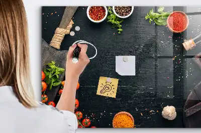 Magnetická tabule na kreslení kuchyňské doplňky