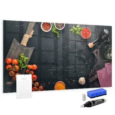 Magnetická tabule na kreslení kuchyňské doplňky