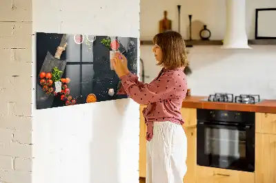 Magnetická tabule na kreslení kuchyňské doplňky