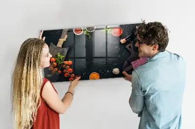 Magnetická tabule na kreslení kuchyňské doplňky