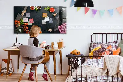 Magnetická tabule na kreslení kuchyňské doplňky