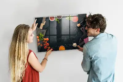 Magnetická tabule na kreslení kuchyňské doplňky