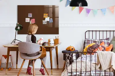 Magnetická popisovací tabule v hnědé barvě