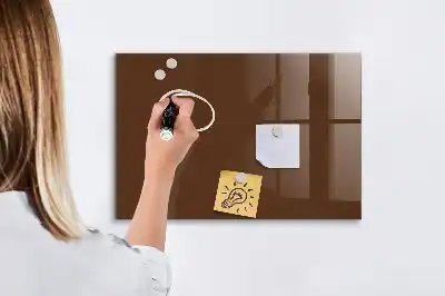 Magnetická popisovací tabule v hnědé barvě