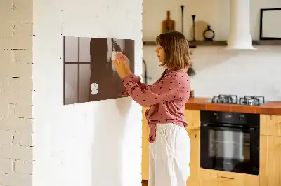 Magnetická popisovací tabule v hnědé barvě