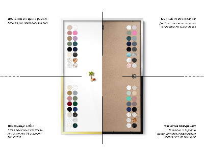 Magnetická tabule s bílým rámem Elegantní světlý kámen