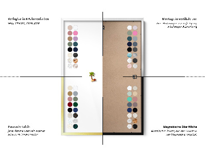 Magnetická tabule s bílým rámem Elegantní světlý kámen