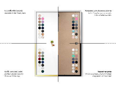 Magnetická tabule s bílým rámem Elegantní světlý kámen