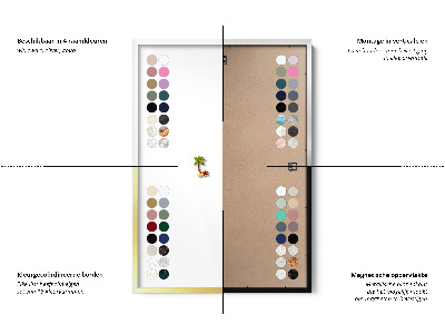 Magnetická tabule s bílým rámem Elegantní světlý kámen