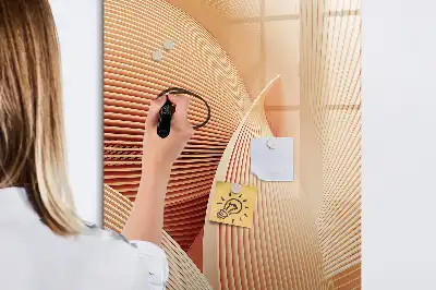 Magnetická tabule na kreslení vzor abstrakce vln