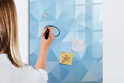 Magnetická tabule na kreslení s motivem abstrakce trojúhelníků