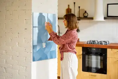 Magnetická tabule na kreslení s motivem abstrakce trojúhelníků