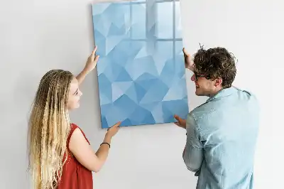 Magnetická tabule na kreslení s motivem abstrakce trojúhelníků