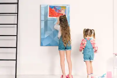 Magnetická tabule na kreslení s motivem abstrakce trojúhelníků