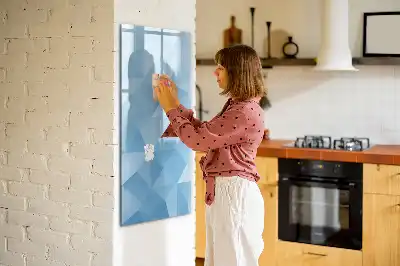 Magnetická tabule na kreslení s motivem abstrakce trojúhelníků