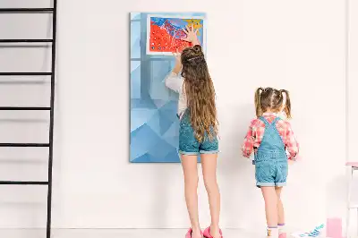 Magnetická tabule na kreslení s motivem abstrakce trojúhelníků
