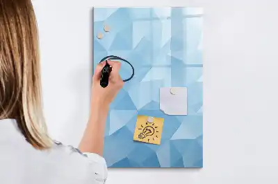 Magnetická tabule na kreslení s motivem abstrakce trojúhelníků