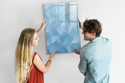 Magnetická tabule na kreslení s motivem abstrakce trojúhelníků