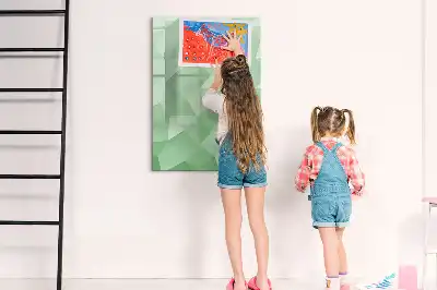 Magnetická tabule na kreslení s motivem abstrakce trojúhelníků