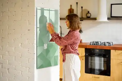 Magnetická tabule na kreslení s motivem abstrakce trojúhelníků