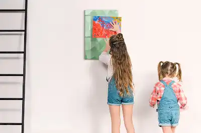 Magnetická tabule na kreslení s motivem abstrakce trojúhelníků