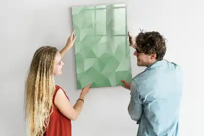 Magnetická tabule na kreslení s motivem abstrakce trojúhelníků