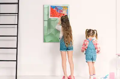 Magnetická tabule na kreslení s motivem abstrakce trojúhelníků