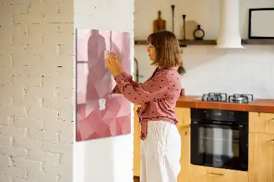 Magnetická popisovací tabule motiv abstrakce trojúhelníků