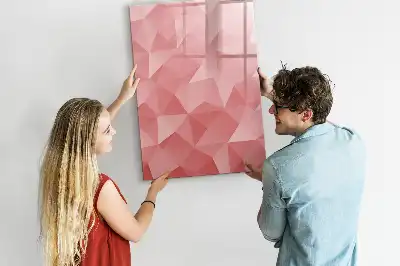 Magnetická popisovací tabule motiv abstrakce trojúhelníků