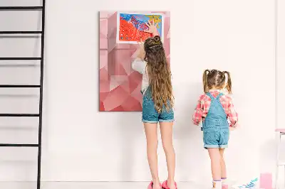 Magnetická popisovací tabule motiv abstrakce trojúhelníků
