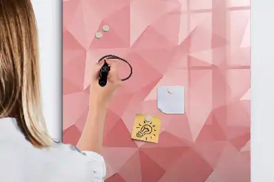 Magnetická popisovací tabule motiv abstrakce trojúhelníků
