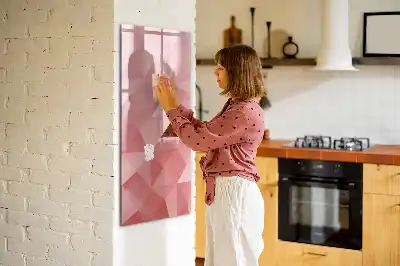 Magnetická popisovací tabule motiv abstrakce trojúhelníků