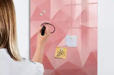 Magnetická popisovací tabule motiv abstrakce trojúhelníků