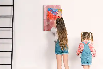 Magnetická popisovací tabule motiv abstrakce trojúhelníků
