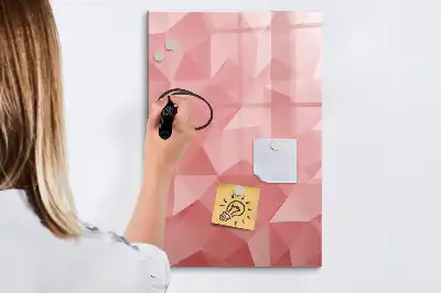 Magnetická popisovací tabule motiv abstrakce trojúhelníků