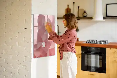 Magnetická popisovací tabule motiv abstrakce trojúhelníků