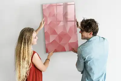 Magnetická popisovací tabule motiv abstrakce trojúhelníků